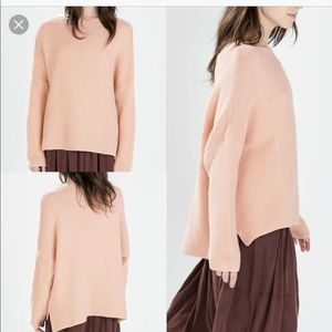 Zara pale pink poncho sweater M